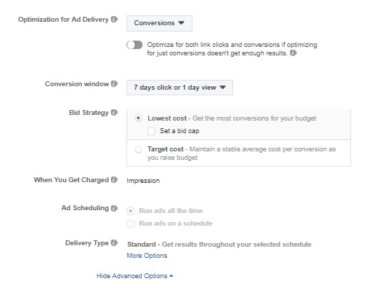 delivery optimization facebook ads