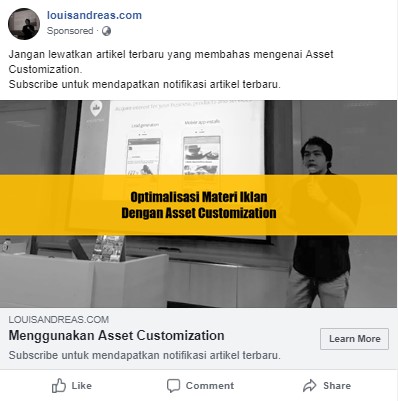 facebook feed dengan asset customization