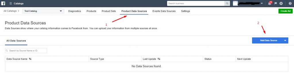 menambah data source untuk product catalog