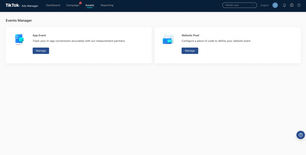 app event dan pixel manager tiktok