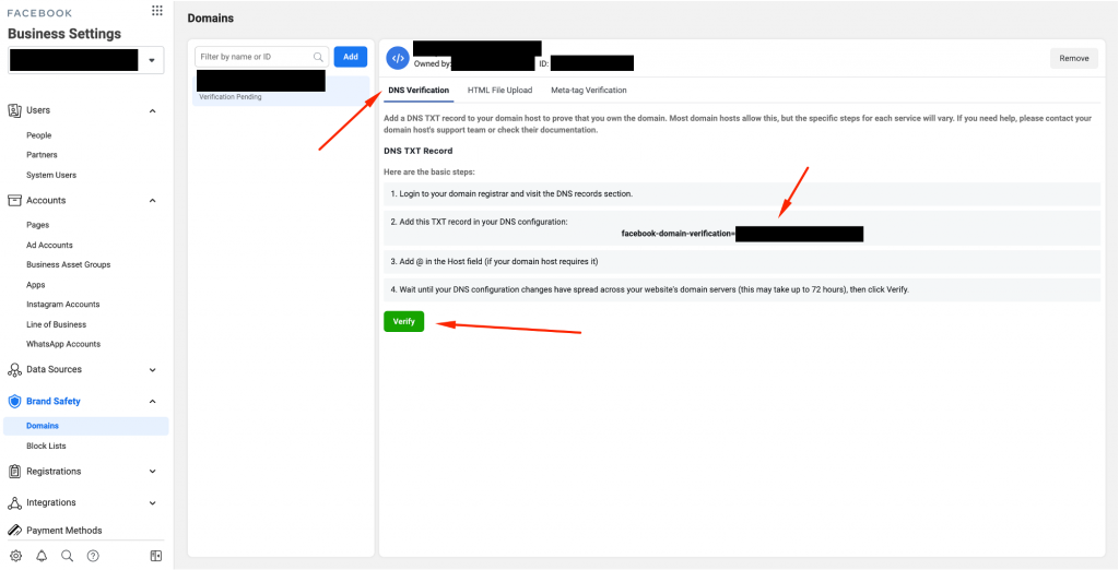verifikasi dns