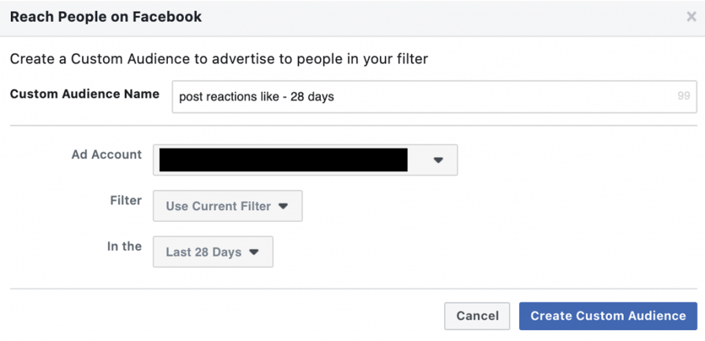 membuat custom audience dari facebook analytics